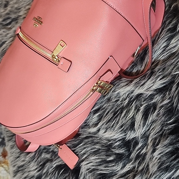 NWOT coralish pink coach backpack - Picture 4 of 16